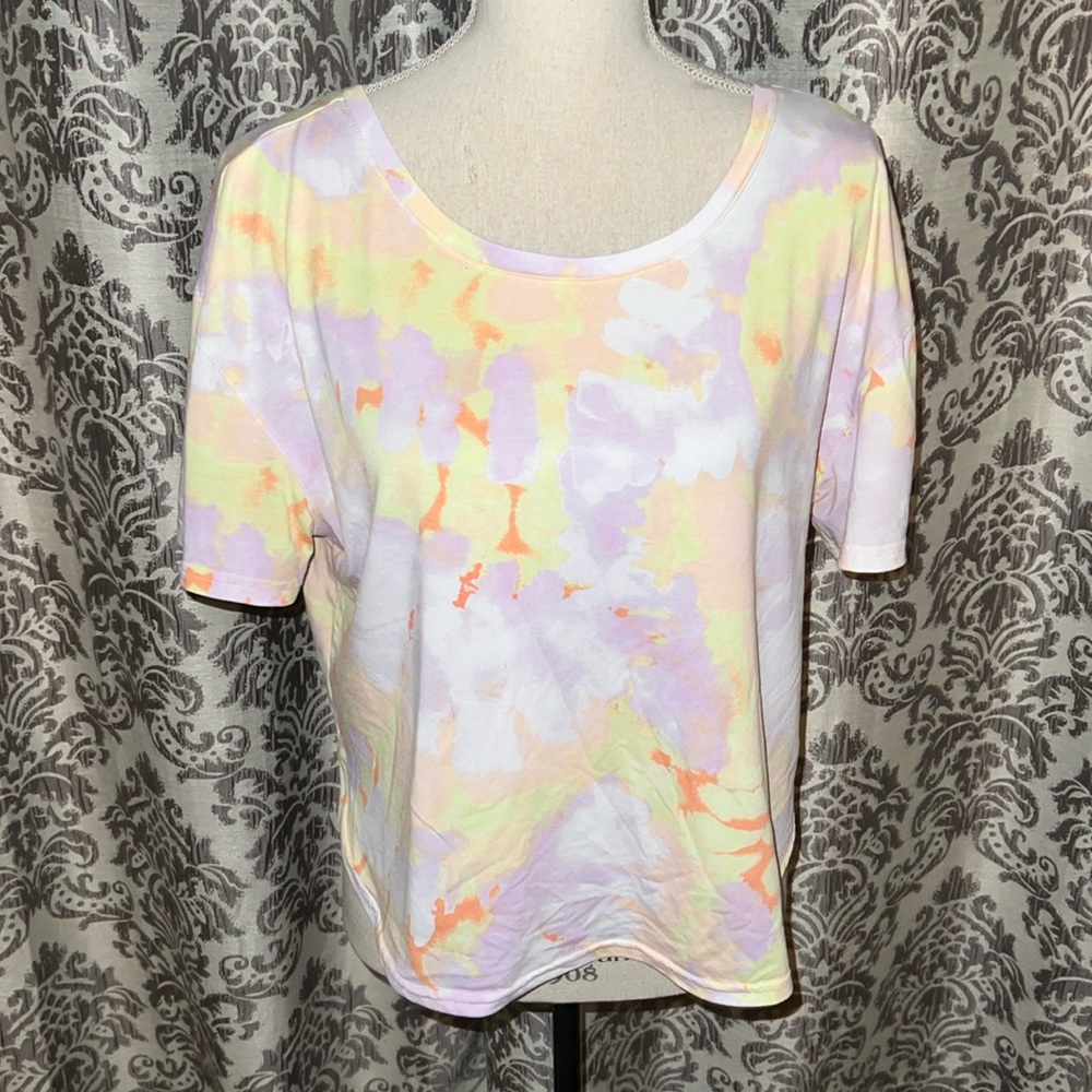 Tek Gear Tie Dye Cross Back Short Sleeve Tee